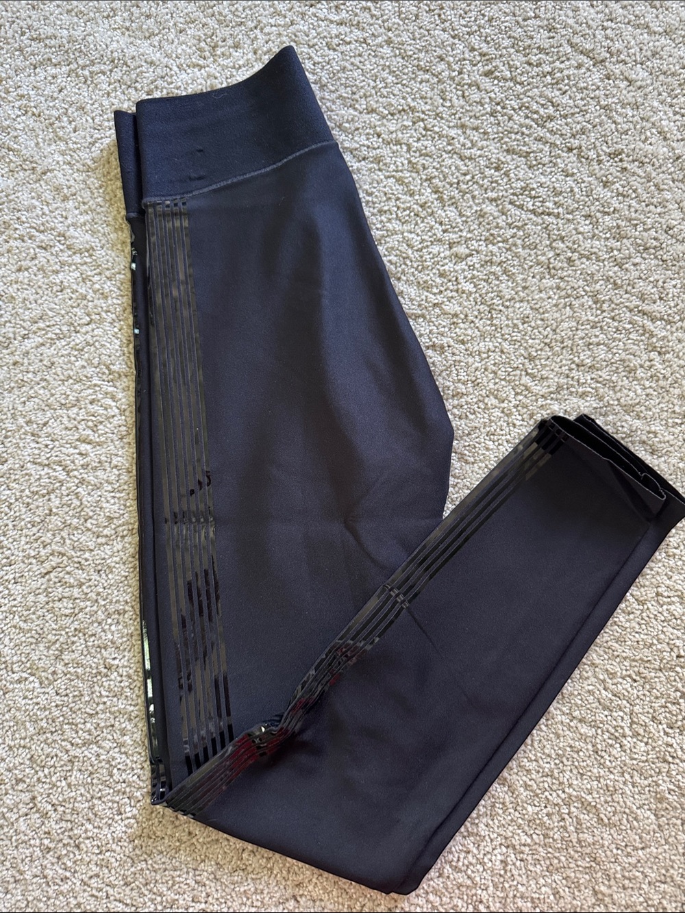 ULTRACOR Black Pinstripe Leggings XXS
